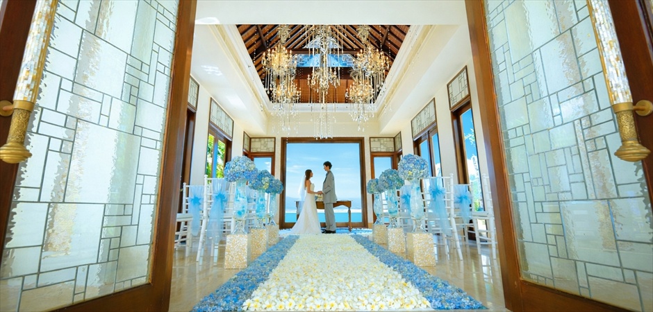 All Blue Chapel Wedding