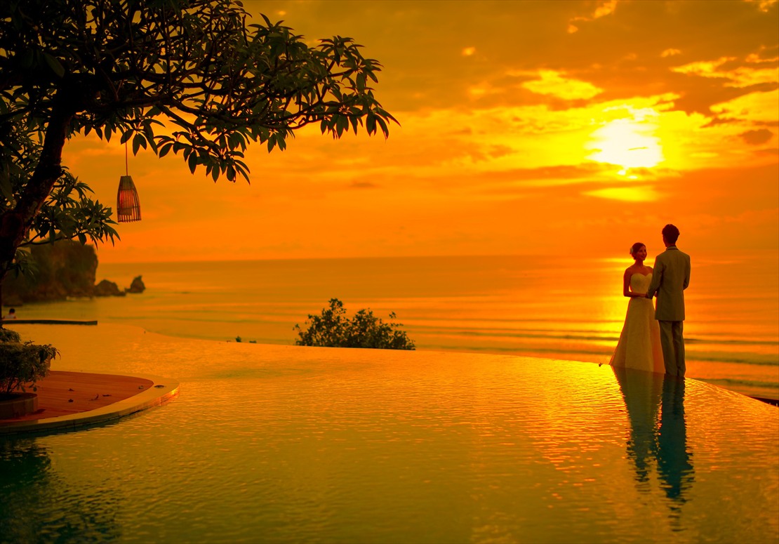 インフィニティプールよりサンセットを望む