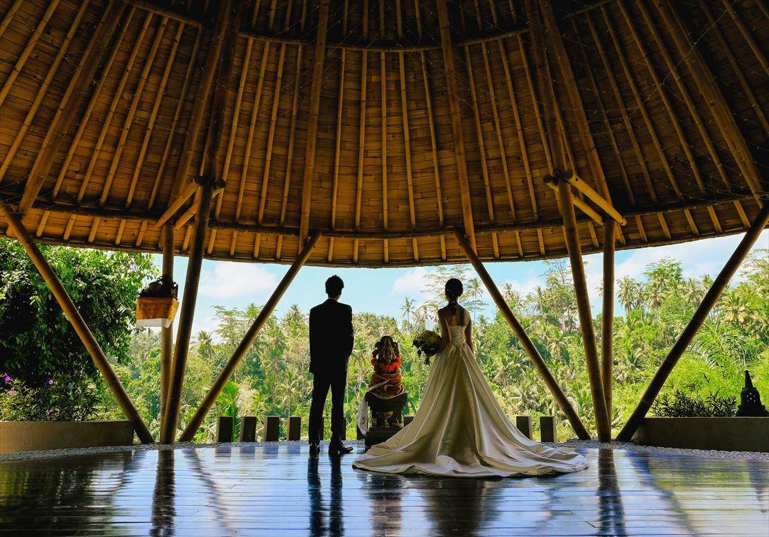 広大なジャングルを望むヨガ・スペース