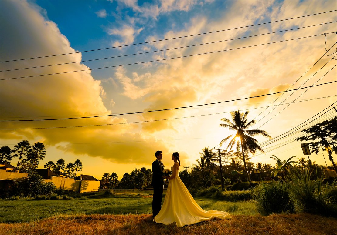 リゾート前ライステラスにてサンセット撮影