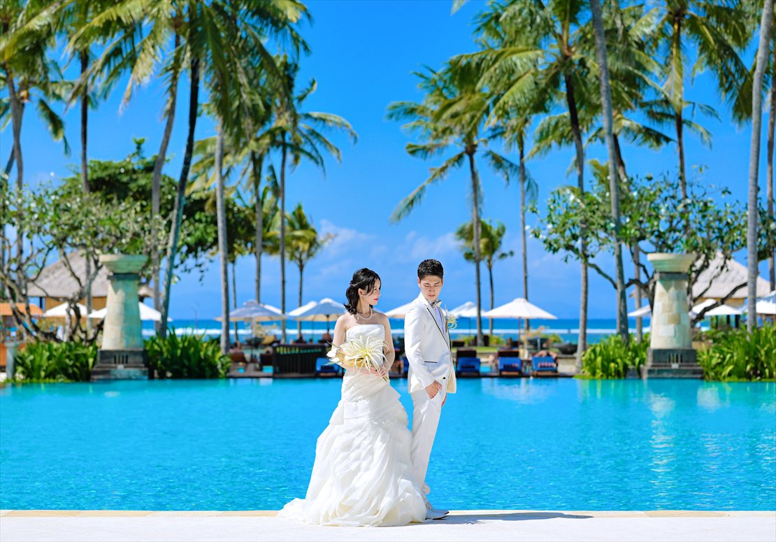 コンラッド・バリ プール ウェディングフォト