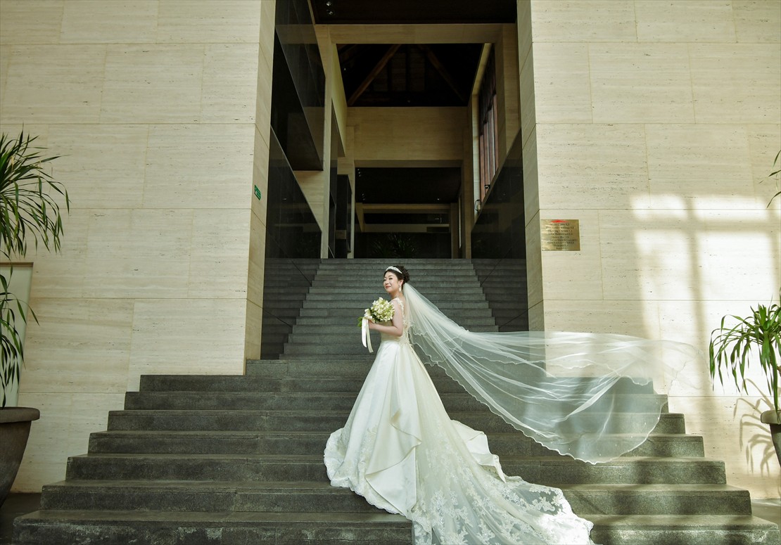 コンラッド バリ ロビー下 ウェディング フォト