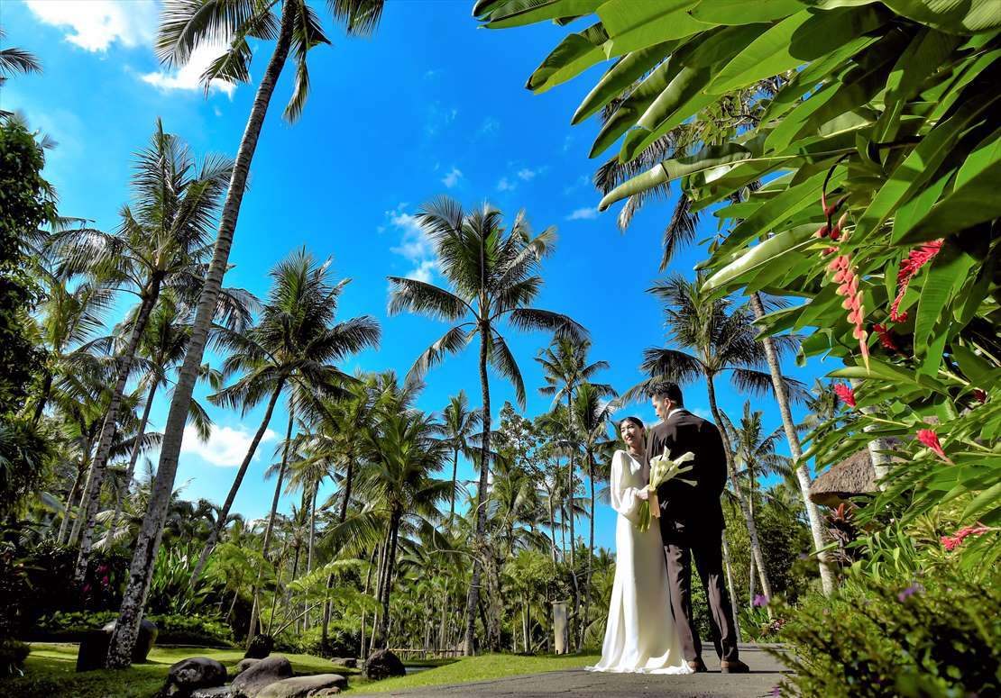 バリ島らしい熱帯雨林 ウェディングフォト