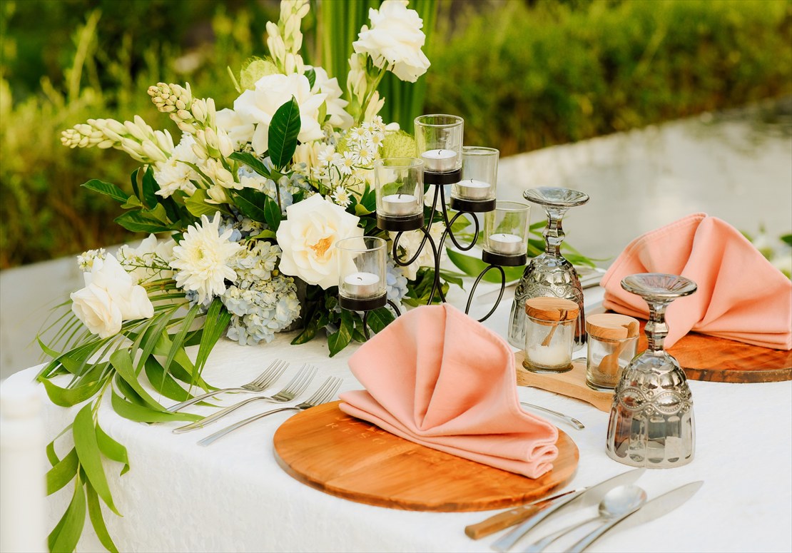 ウェディング・ディナー テーブル装飾