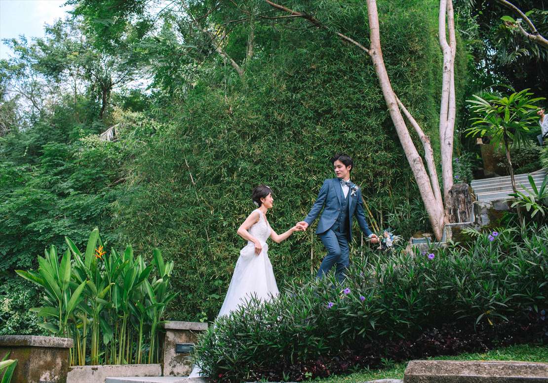 ジャングルに覆われたリゾート