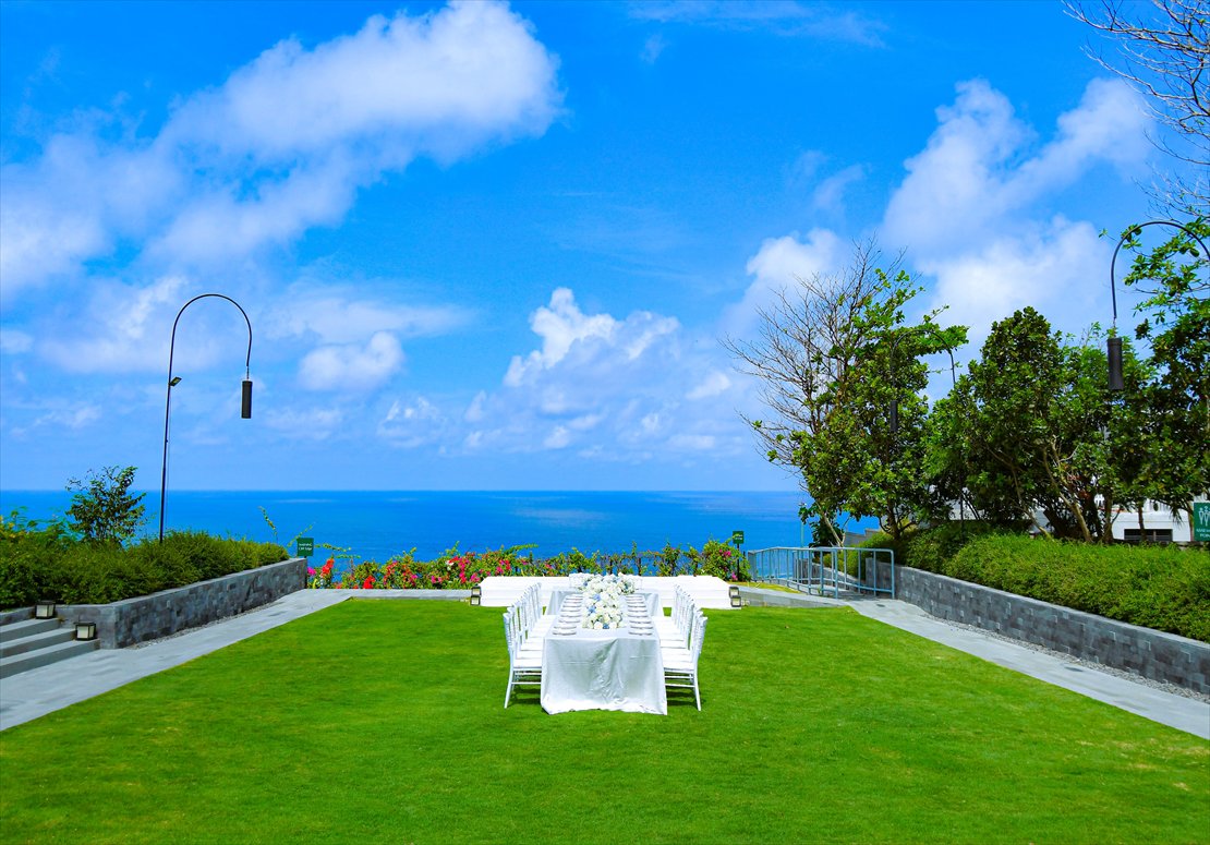 緑豊かなガーデン・パーティー会場全景