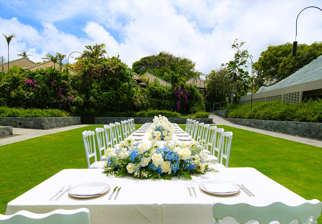 美しい樹々が生い茂るガーデン