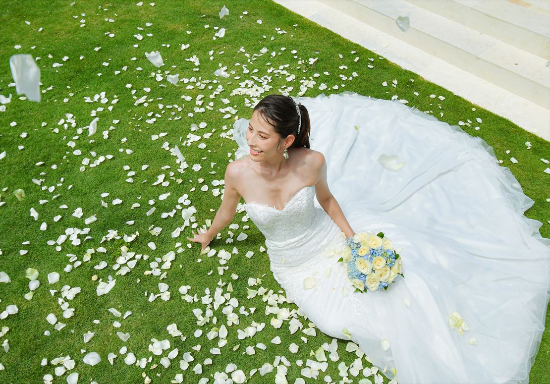 ガーデンのフラワーペタル撮影