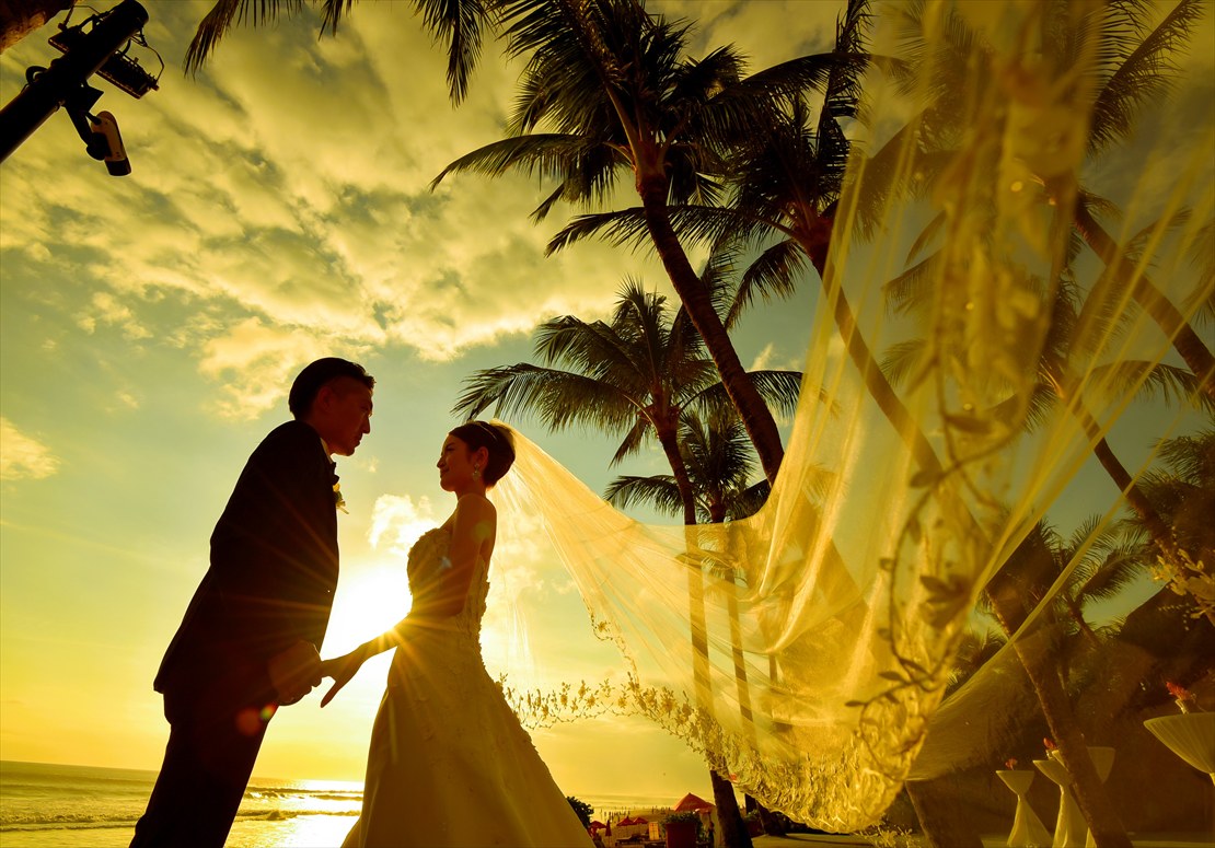 ガーデン・サンセット ロングベール撮影