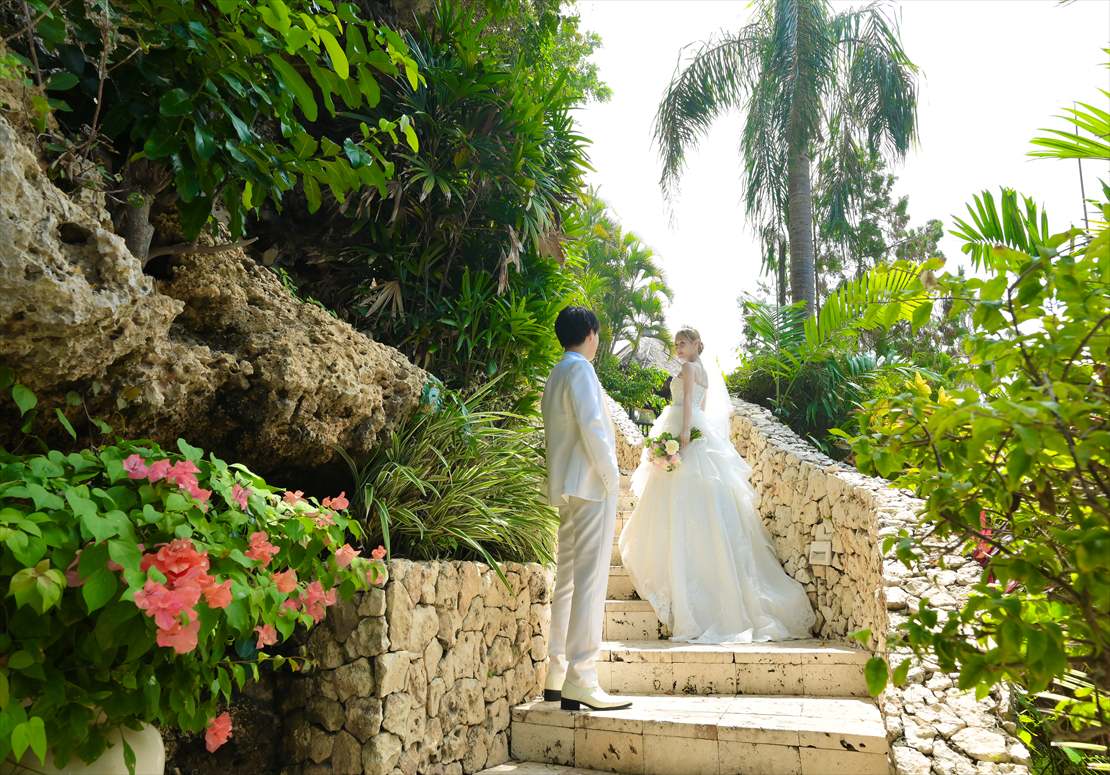 映画のワンシーンのようなリゾート内フォト