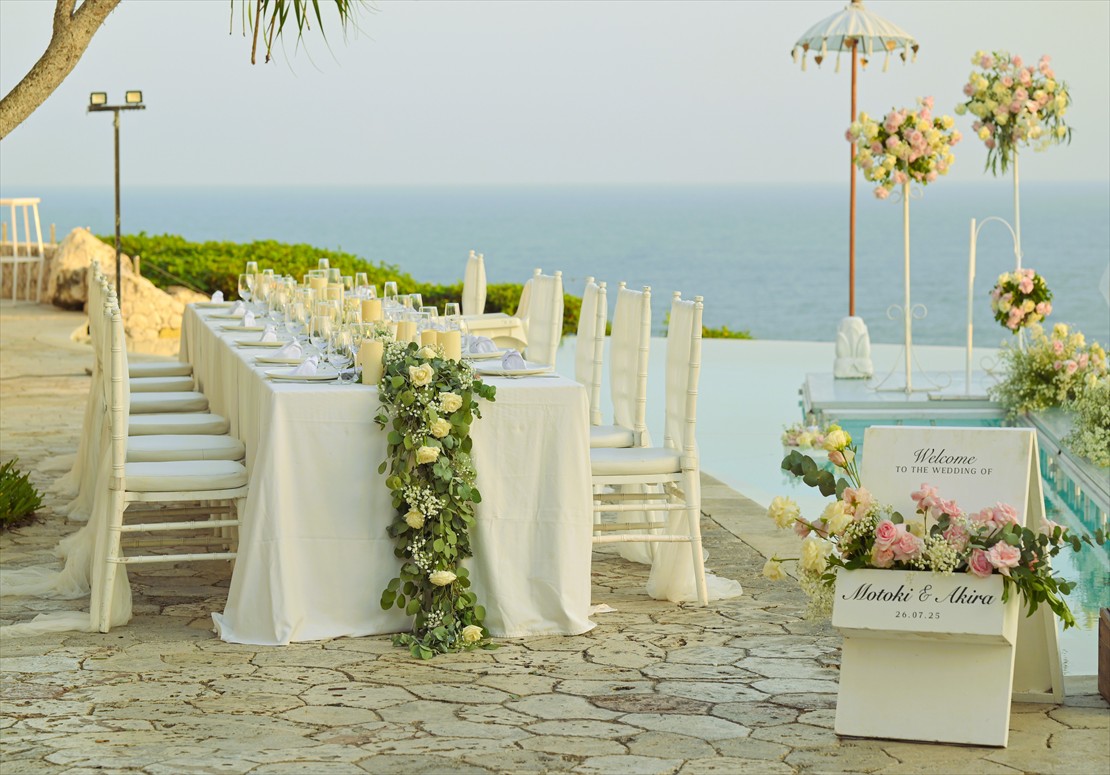 パーティー会場生花装飾＆ウェルカムボード