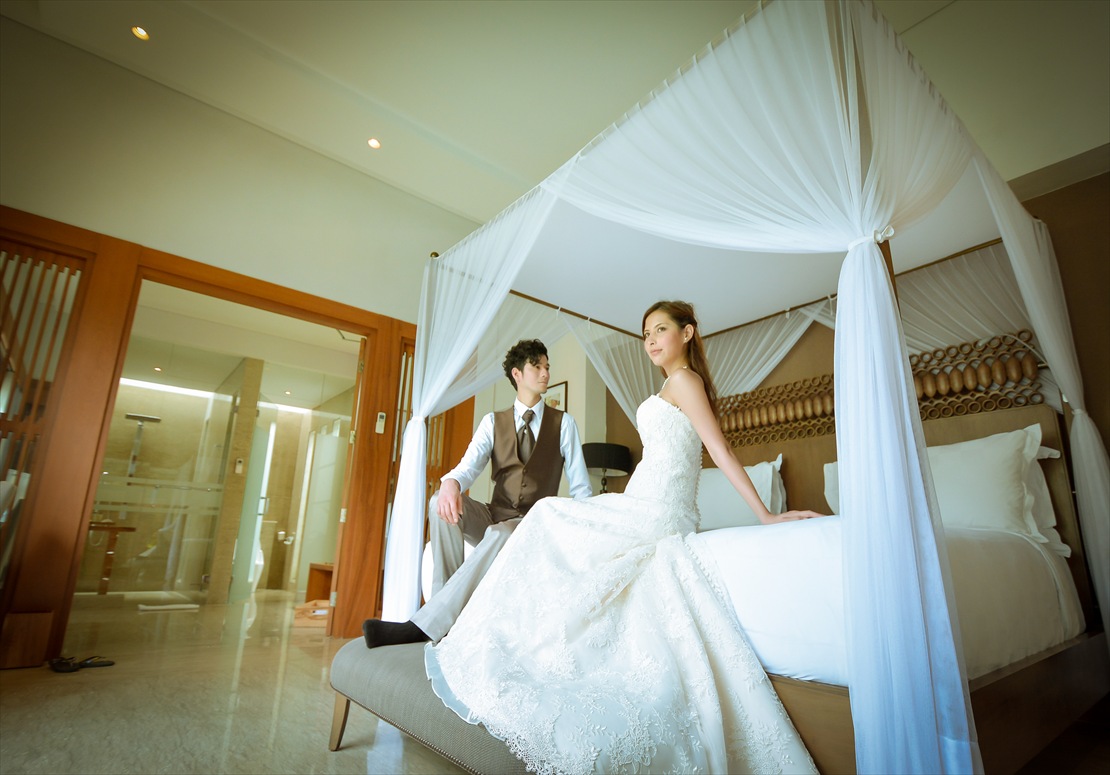 プライベートプール・ヴィラ　ベッドルーム