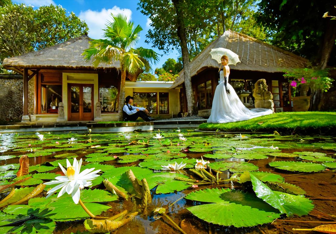 エントランス・ガーデンのロータス・ポンド