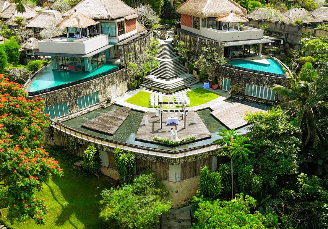 default カマンダル・ウブド挙式 アルン・アルン・ガーデン ドローン撮影