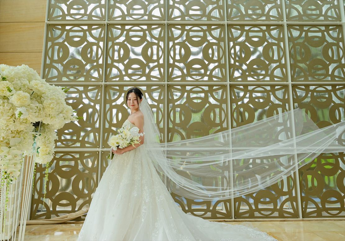 バリ島結婚式　新婦様チャペル挙式後撮影