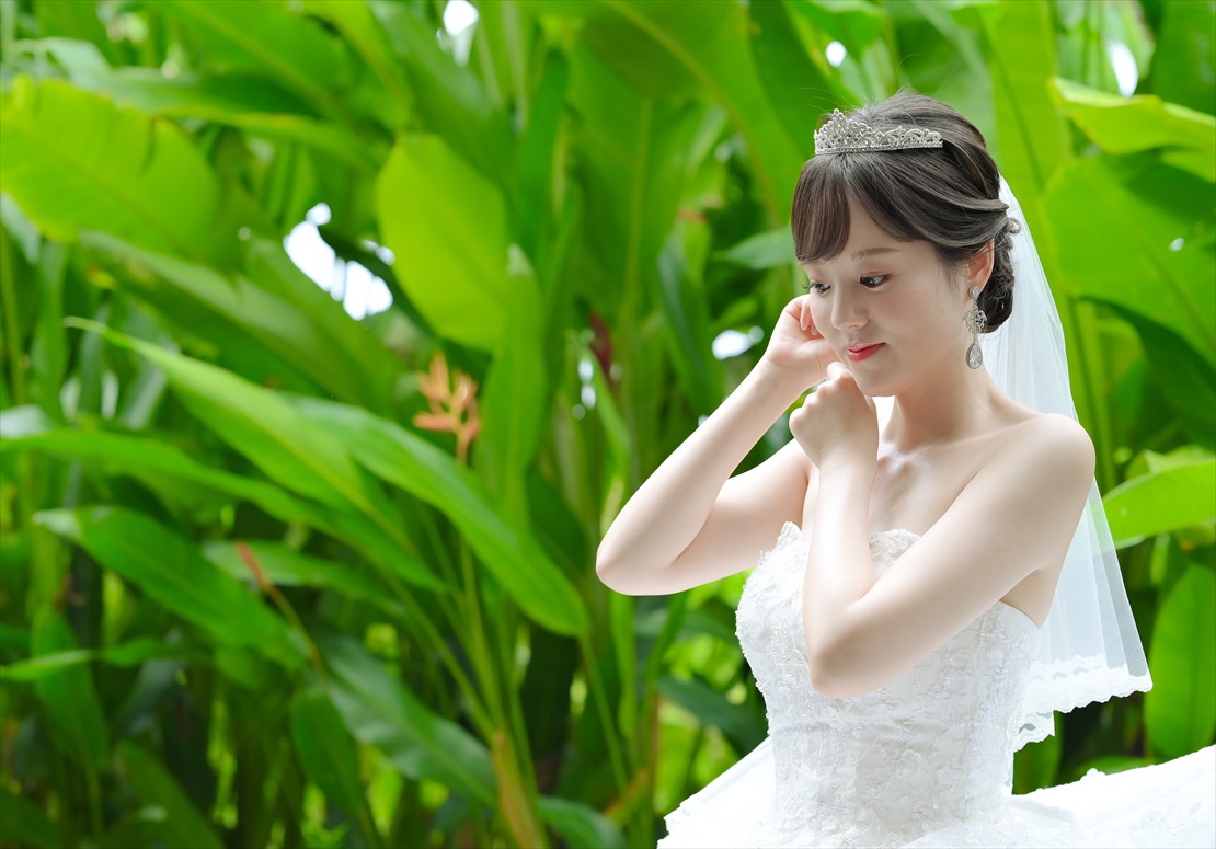 バリ島結婚式　新婦様 お支度部屋テラス