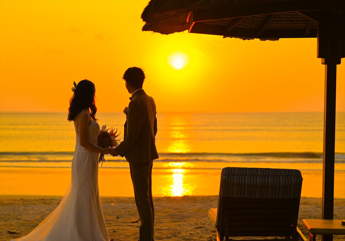 バリ島ウェディング　随一に美しいサンセット