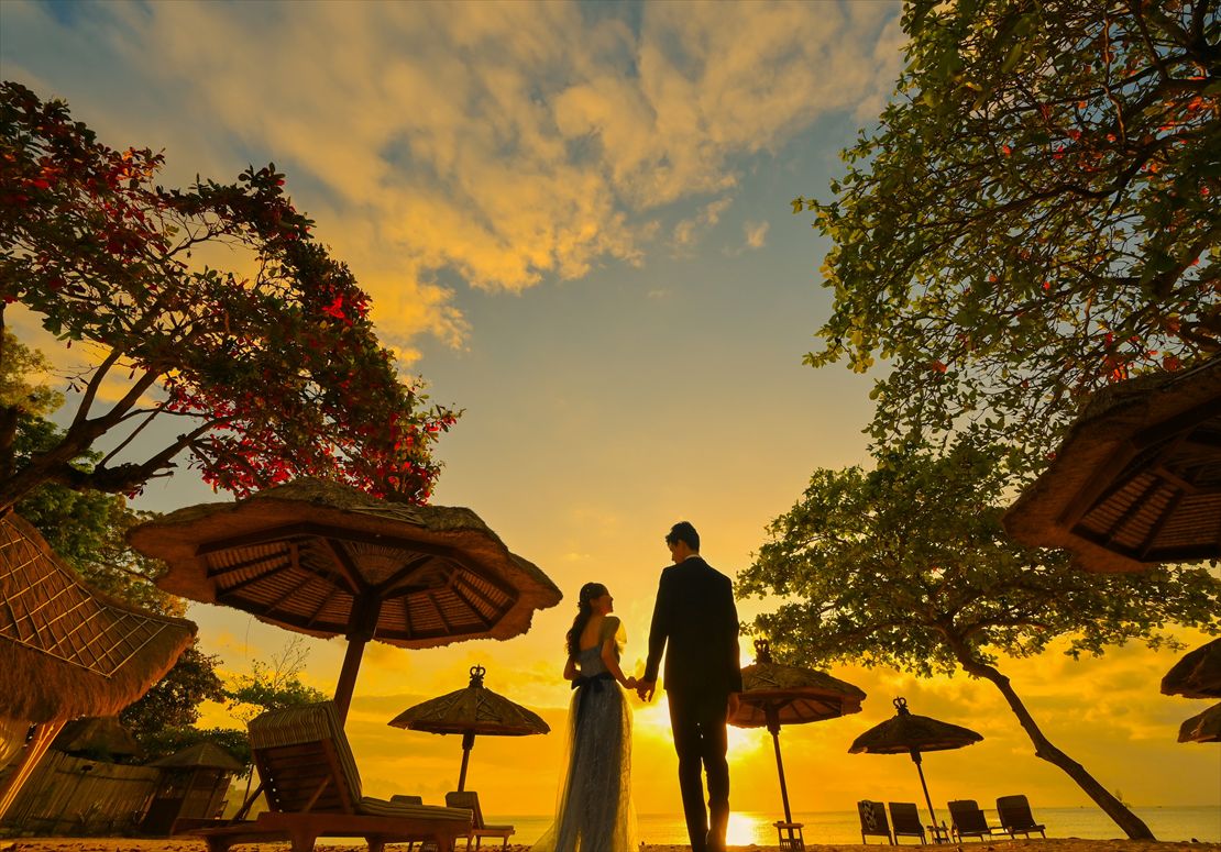 バンブー・パビリオンに隣接するビーチ