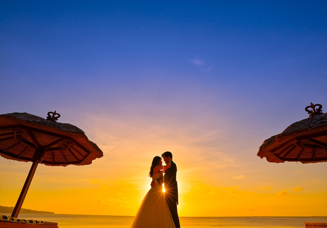 バリ ウェディング 一番の夕日のロケーション