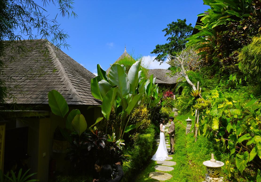バリ島挙式　ジャンナタ・ウブド・ウェディング リゾート内撮影