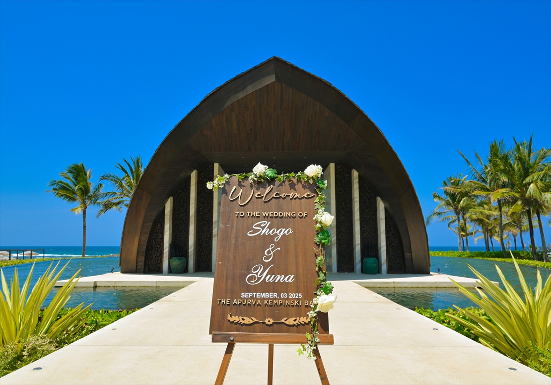 バリ島挙式プラン：ウェルカムボード