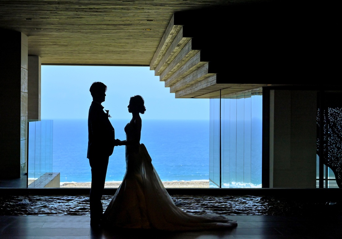 ケンピンスキ・バリ挙式　アプルヴァ・スパより広大な海を望む