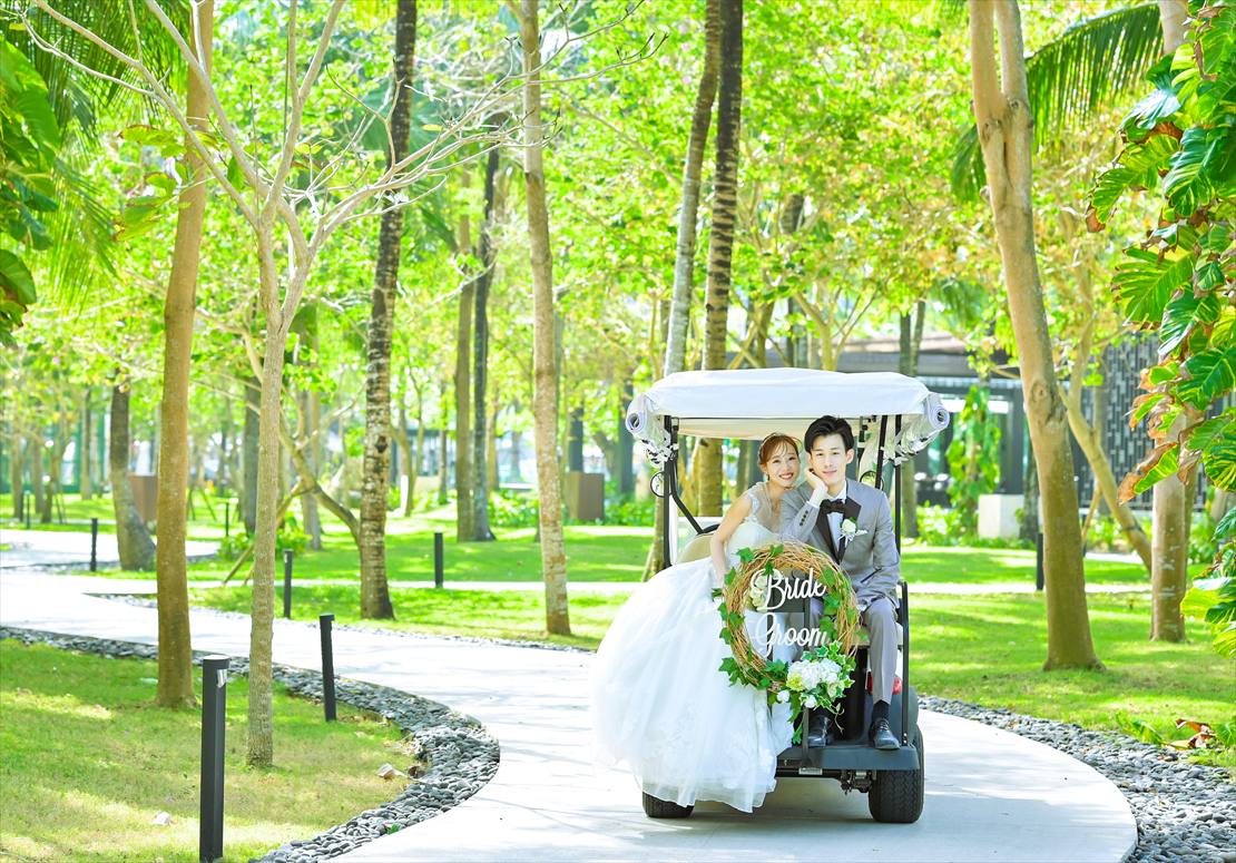 バリ結婚式　リゾート内フォトツアー 専用バギー