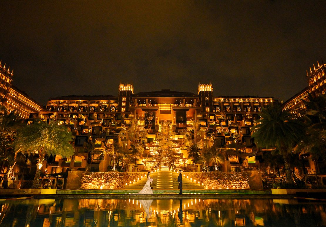 ケンピンスキ・バリ挙式・ウェディング ナイト撮影