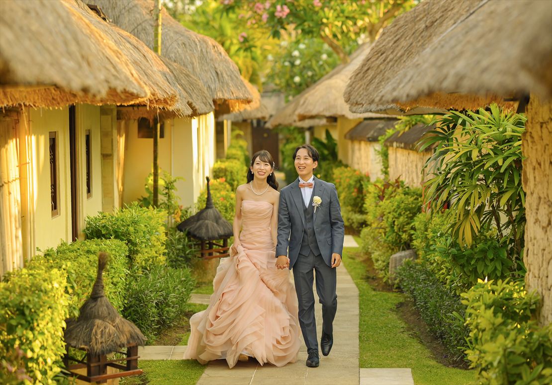 Belmond Jimbaran Bali Wedding (4)_R バリ島ウェディング コテージ・ガーデンにてパーティー前撮影