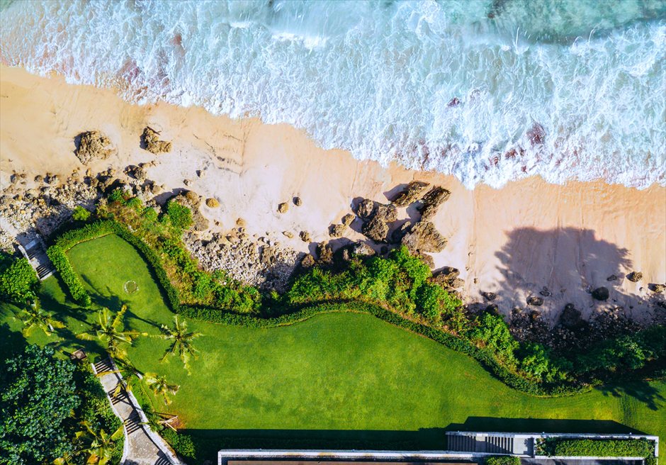 ラッフルズ・バリ ビーチ・ウェディング ビーチ ドローン撮影全景