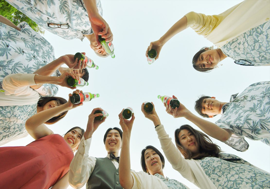 Sunset Wedding Bali (10)_R バリ島結婚式パーティー ビーチ 乾杯シーン撮影