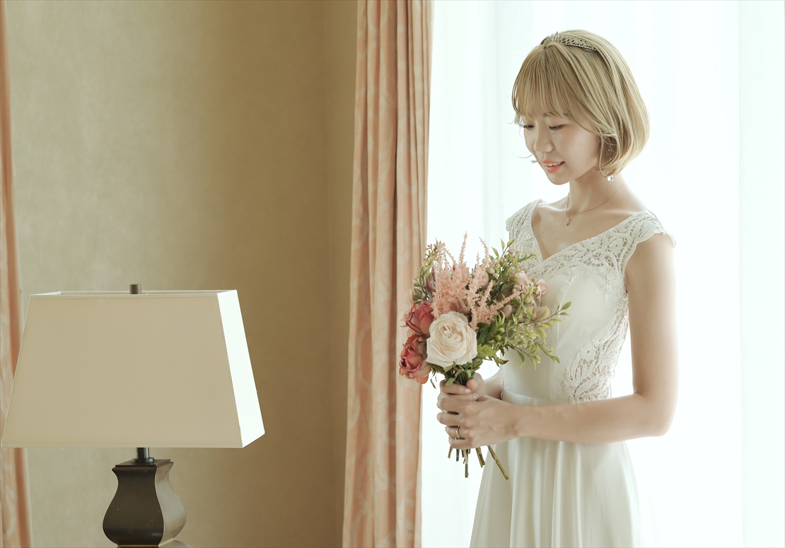 ムリア・ヴィラ・バリ挙式 ベッドルーム新婦様