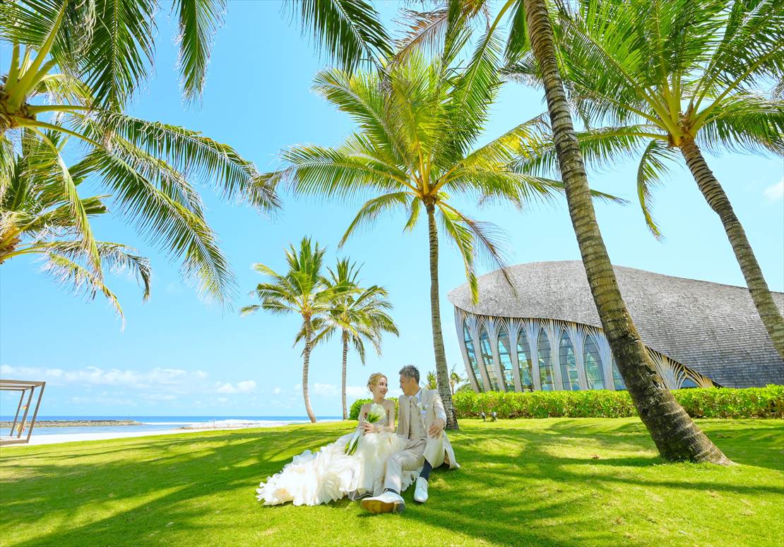Apurva Kempinski Bali Oceanfront Chapel Wedding (35)_R バリ・ウェディング オーシャンフロント・チャペル・ガーデンにて挙式後撮影