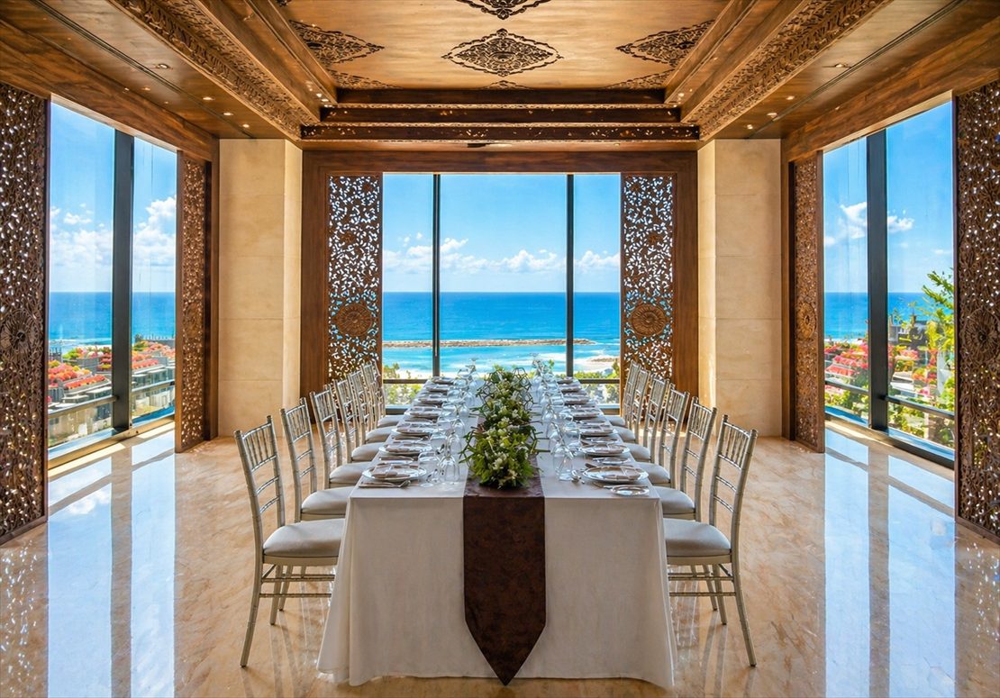 ケンピンスキ・バリの広大なリゾートを望む