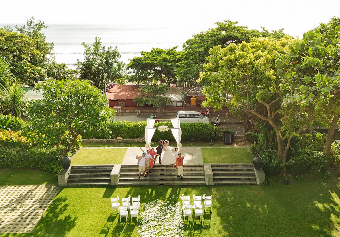 default バリ 結婚式 ヴィラ・ガーデン挙式会場 ドローン撮影