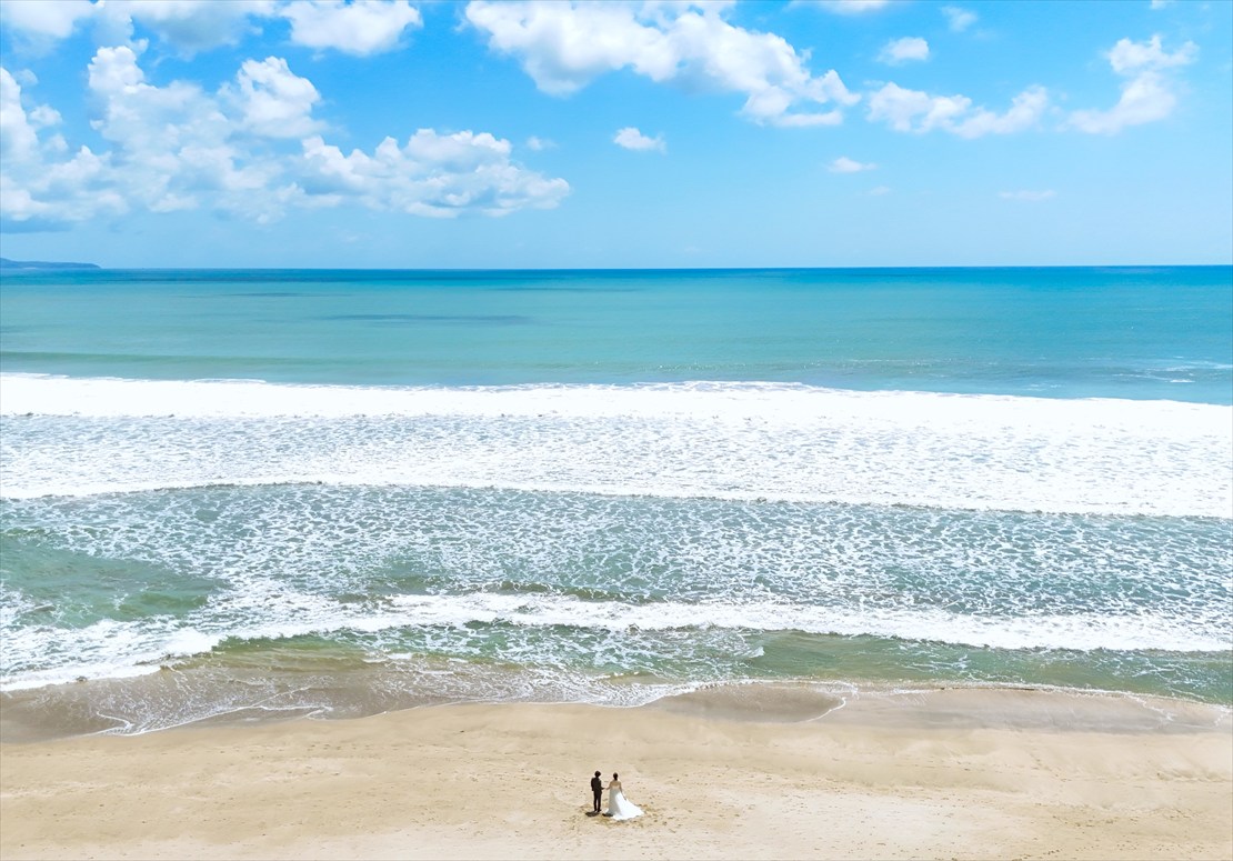 default バリ島ウェディング レギャン・ビーチ 挙式前ドローン撮影