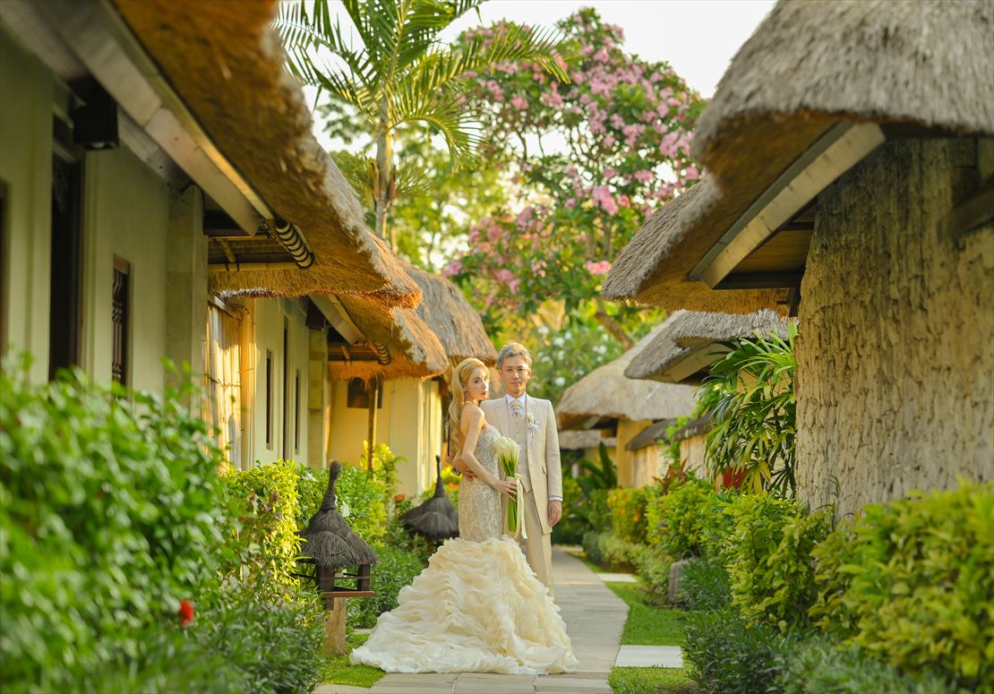 Bali Wedding Sunset Party (4)_R バリ ウェディング コテージ・ガーデンにてパーティー前撮影