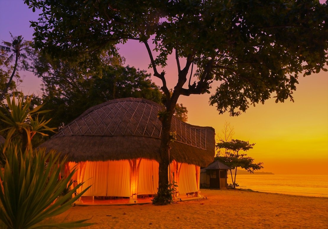 バリ挙式　マジックアワーのバンブー・パビリオン