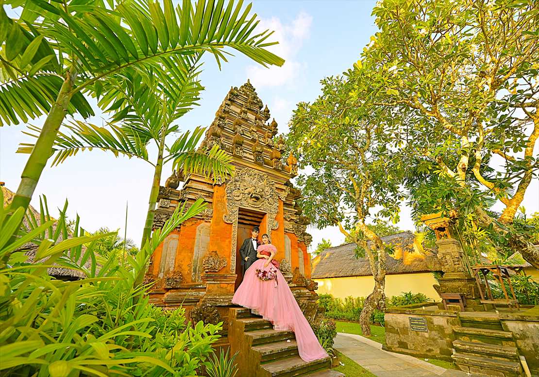Belmond Jimbaran Sunset Wedding (4)_R バリ島結婚式 リゾート内寺院にてパーティー前撮影