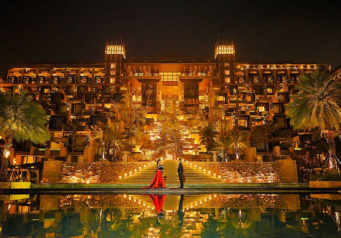 ケンピンスキ・バリ挙式　ナイト・ショット