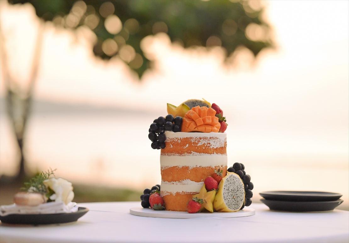 バリ島挙式　サンセット・タイム ケーキ・カット