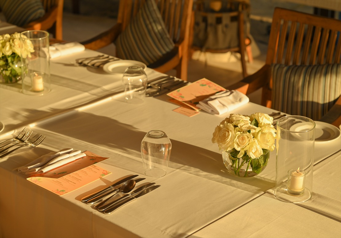 バリ島挙式　バンブー・パビリオン テーブル基本装飾