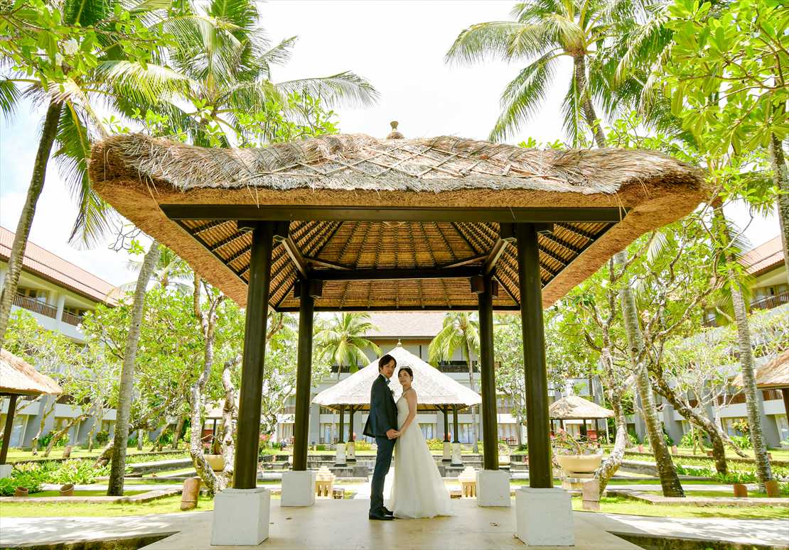 バリ島ウェディング　ウォーター・ガーデン 挙式前撮影