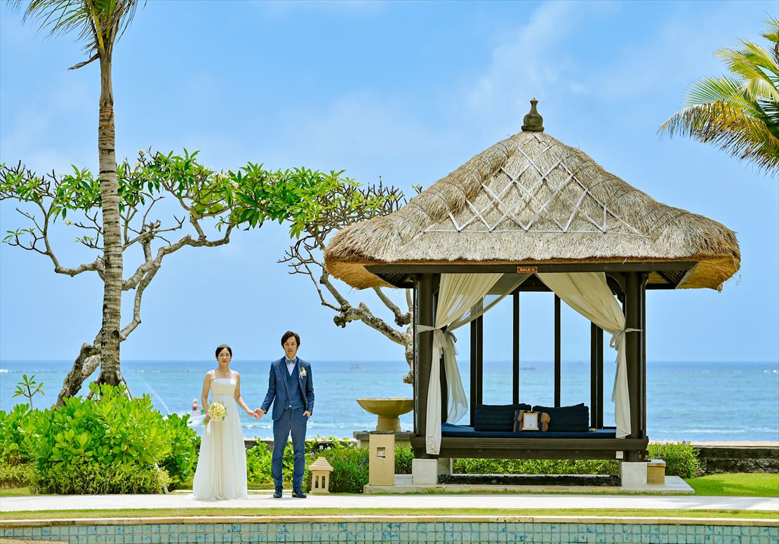 コンラッド・バリ結婚式　ビーチフロント・バレ 挙式前撮影