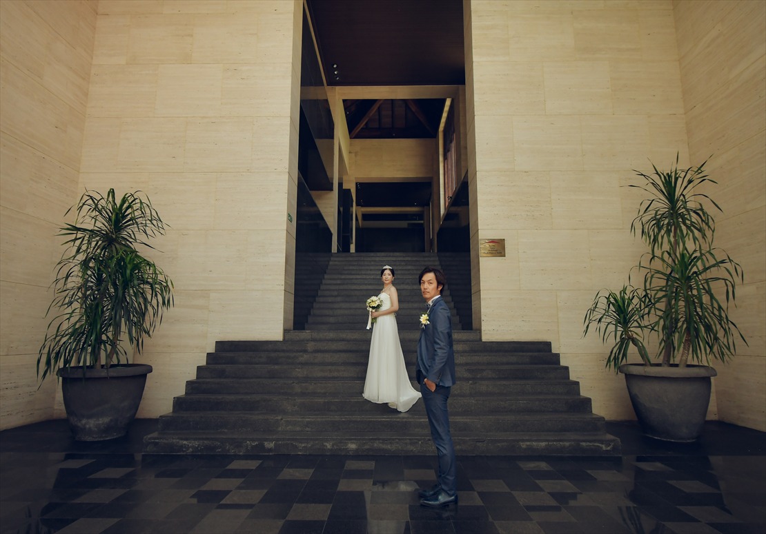 コンラッド・バリ ウェディング ロビー・テラス挙式前撮影