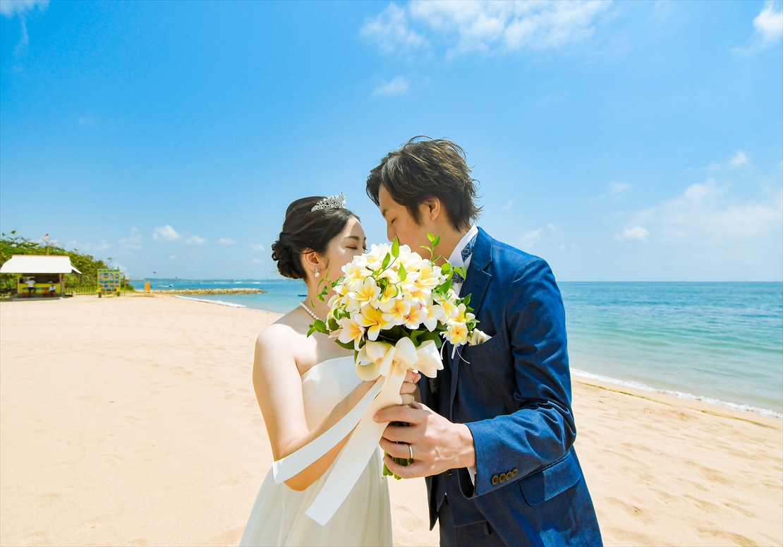 コンラッド・バリ挙式前撮影 ビーチ