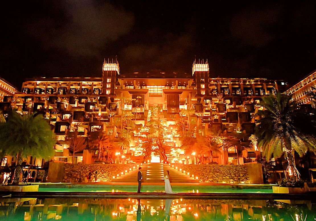 ケンピンスキ・バリ結婚式 ウェディング・ナイトショット