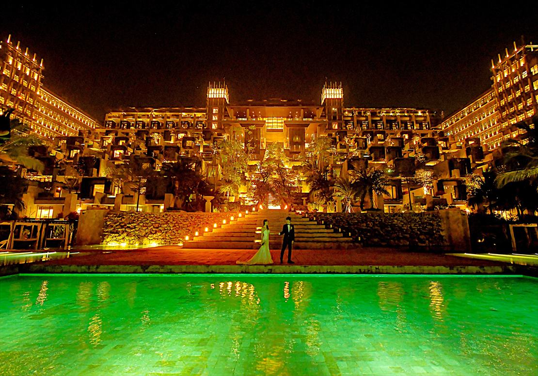 Kempinski Bali Wedding Night (2)_R ケンピンスキ・バリ挙式 大階段 ナイト撮影