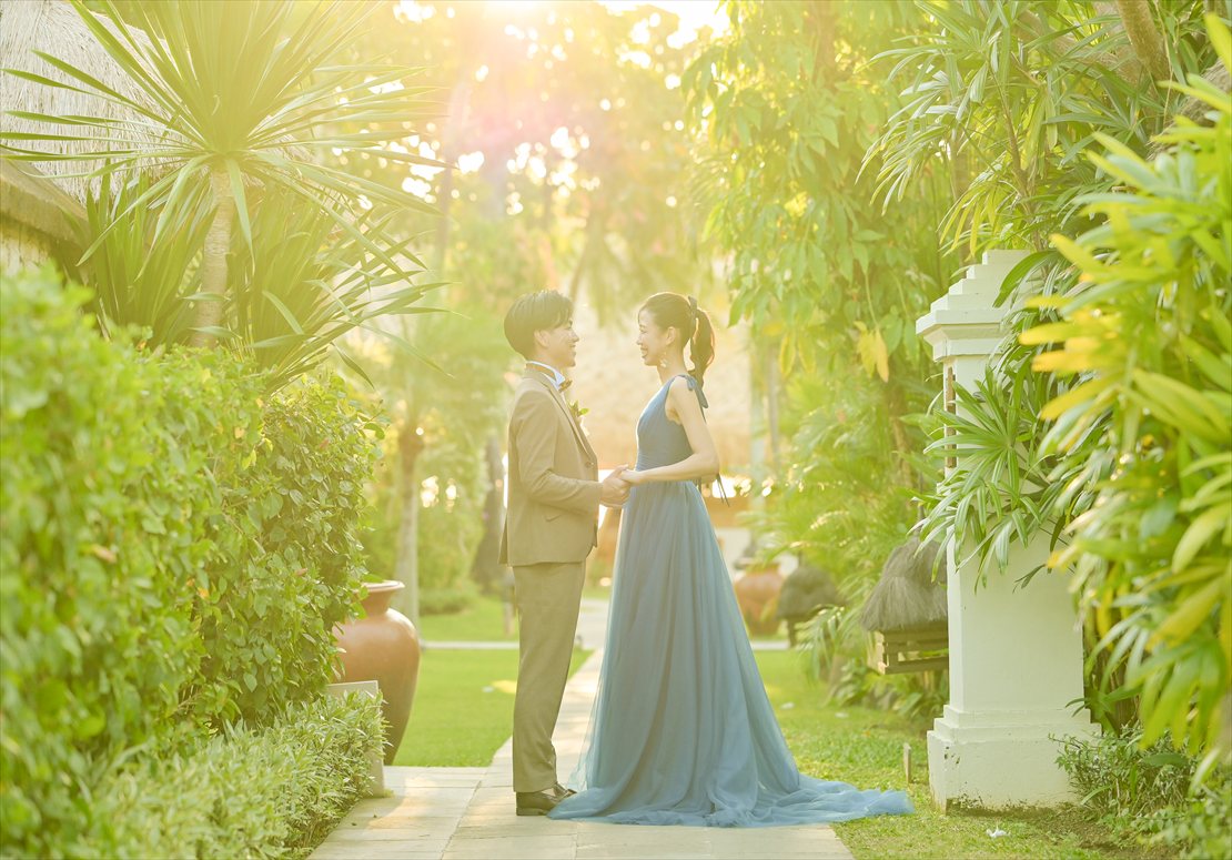 Sunset Bali Wedding (4)_R バリ挙式 ガーデンにてウェディング・フォト