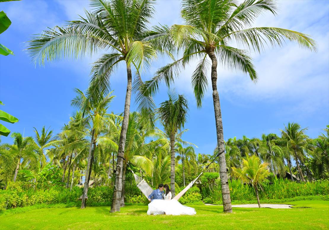 セント・レジス・バリ挙式前撮影 ハンモック